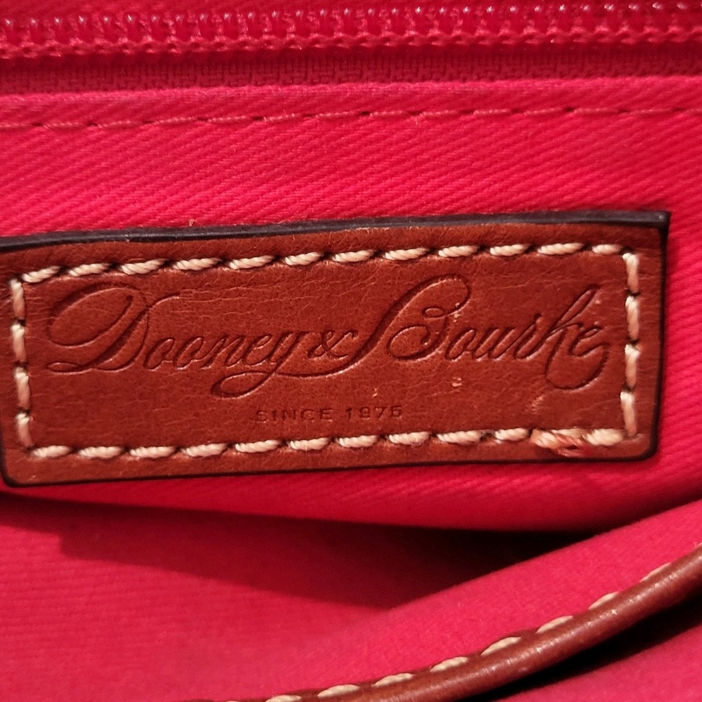 Dooney & Bourke Pebble Grain Ginger Crossbody Shoulder Bag Red Interior - Picture 6 of 10